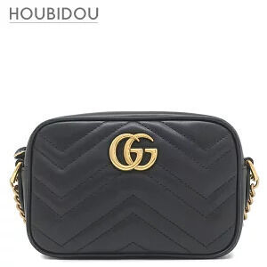 Gucci GG Marmont Camera Bag Leather Black Chain Shoulder Strap